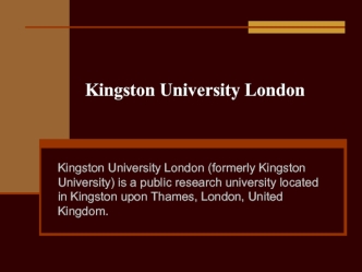 Kingston University London