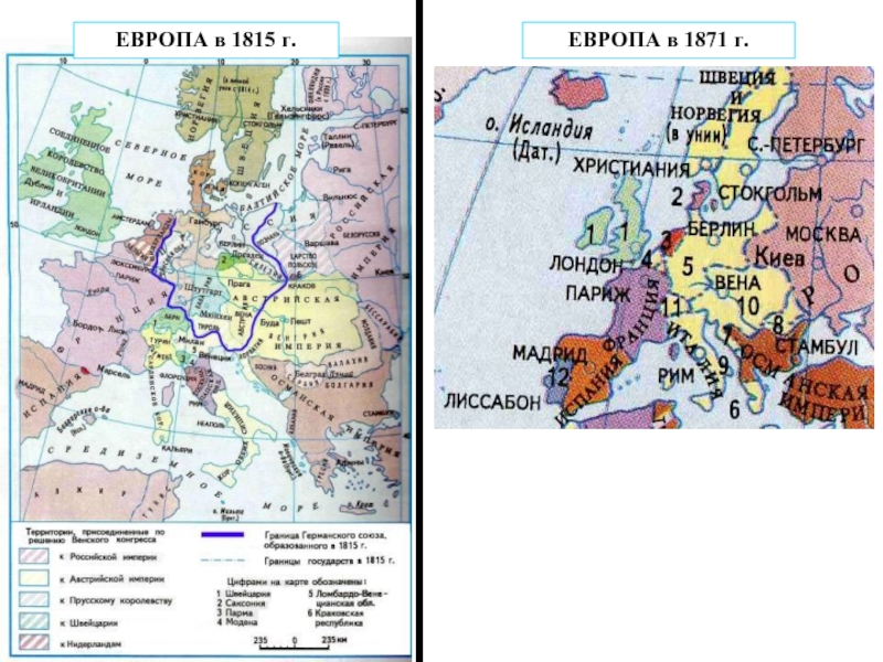 Карта 1815 года