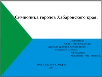 Символика городов Хабаровского края.