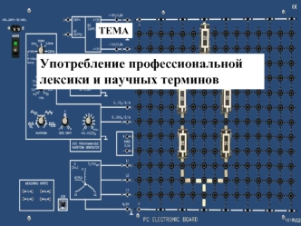 Употребление профессиональной лексики и научных терминов