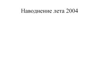 Наводнение лета 2004 года