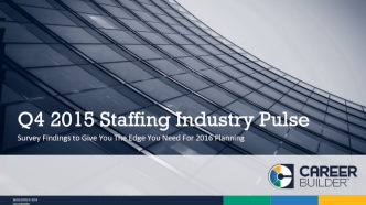 Q4 2015 Staffing Industry Pulse