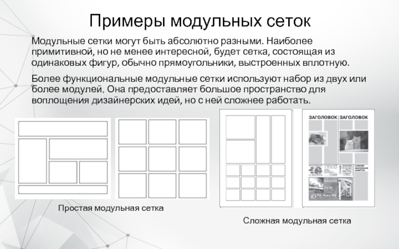 Модульная сетка презентация