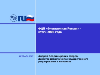 ФЦП Электронная Россия - итоги 2006 года