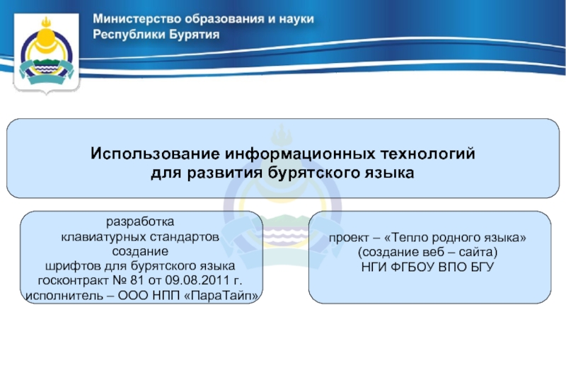 Проект по развитию бурятского языка