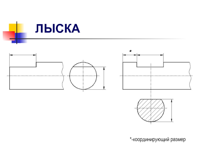 Обозначение лыски на чертеже