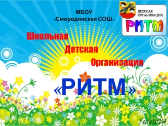 Школьная
                       Детская 
                                       Организация 
РИТМ