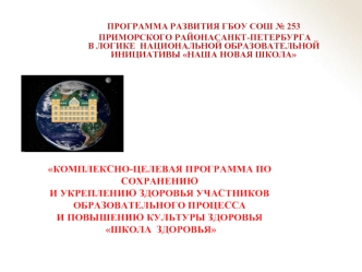 ПРОГРАММА РАЗВИТИЯ ГБОУ СОШ № 253
 ПРИМОРСКОГО РАЙОНАСАНКТ-ПЕТЕРБУРГАВ ЛОГИКЕ  НАЦИОНАЛЬНОЙ ОБРАЗОВАТЕЛЬНОЙ ИНИЦИАТИВЫ НАША НОВАЯ ШКОЛА