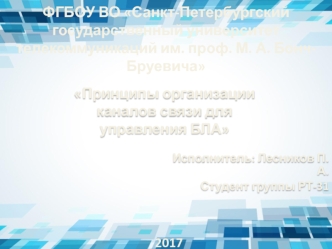 Принципы организации каналов связи для управления БЛА