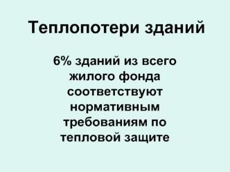 Теплопотери зданий