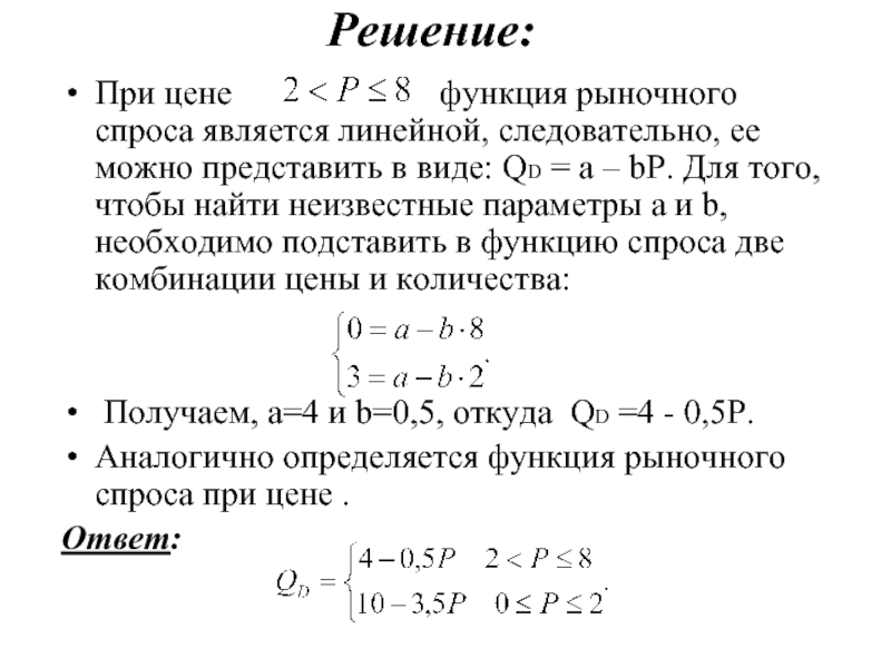 Найти функцию рыночного спроса