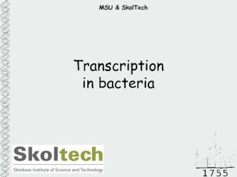 Transcription in bacteria