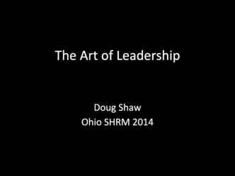 The Art of Leadership