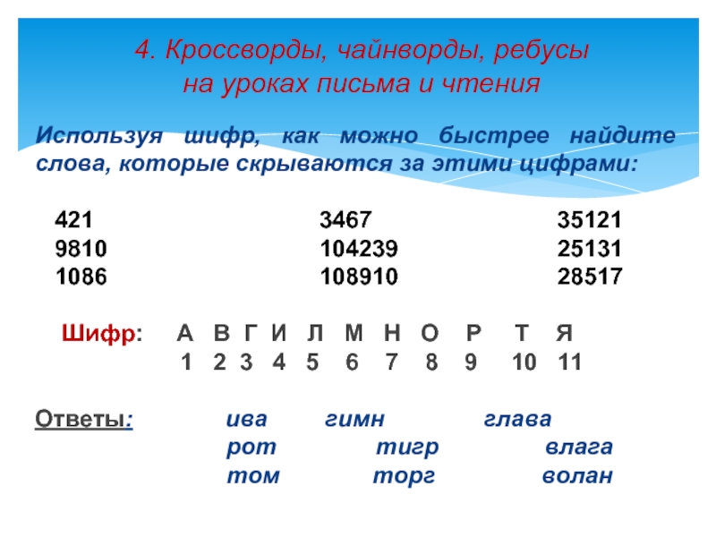 Используя шифр. Используя шифр, как можно быстрее Найдите слова,. Используя шифр как можно. Используя шифр Найди слова которые скрываются за этими цифрами. Шифр для урока.