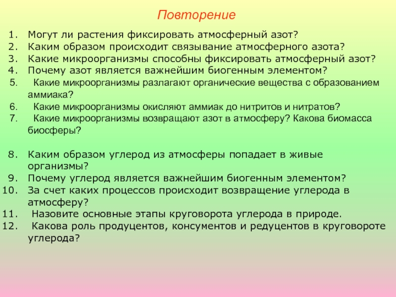 Способны к фиксации атмосферного азота