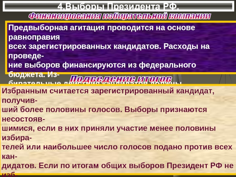 Предвыборная агитация проводится в период