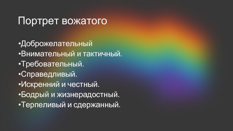 Опишите портрет вожатого