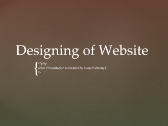 Designing of Website