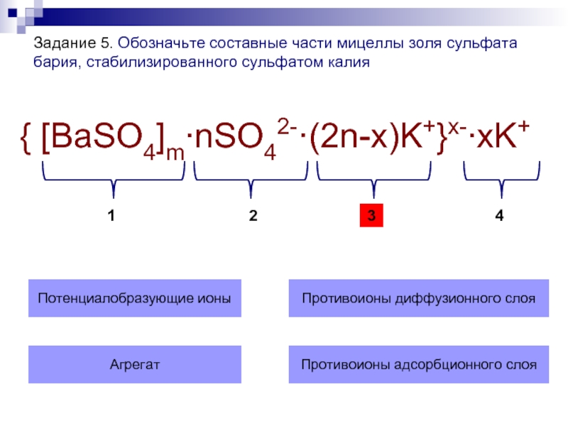 Схема мицеллы золя