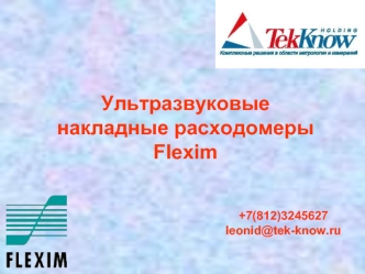 Ультразвуковые 
накладные расходомеры
Flexim