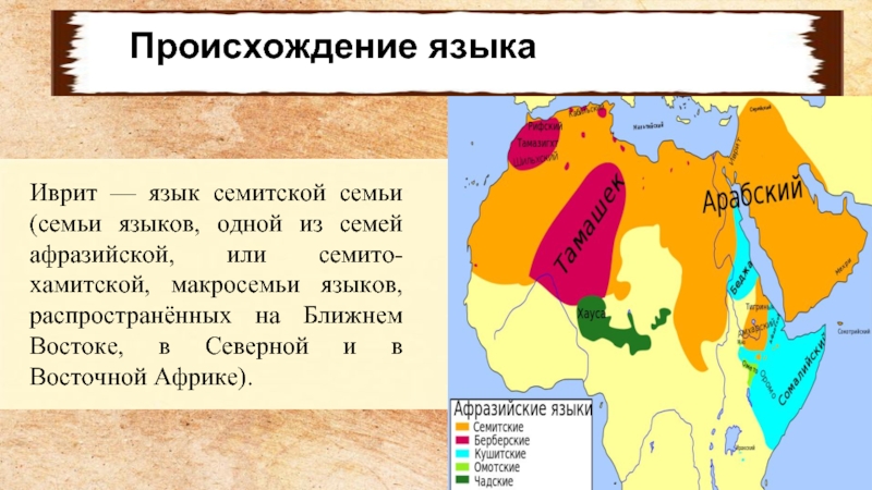 Семитские языки карта