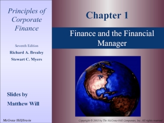 Finance and the Financial Manager
