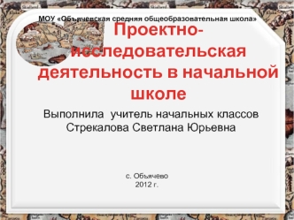 Проектно-исследовательская деятельность в начальной школе