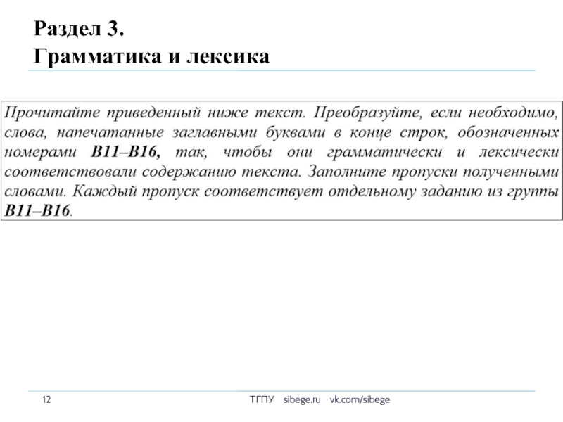 Грамматика и лексика егэ 2024