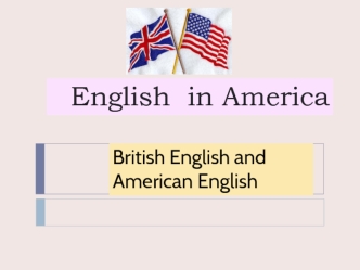 English  in America