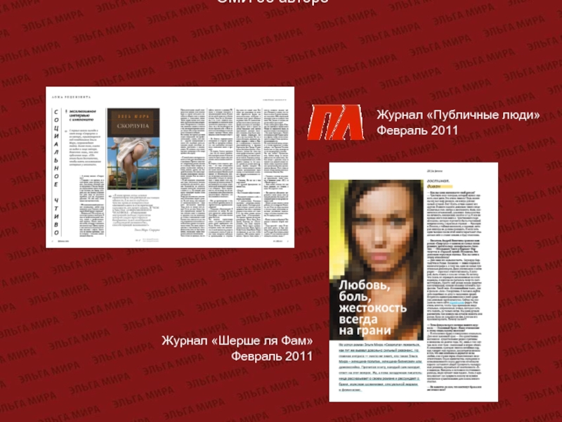 Февраль 2011. Журналы с авторами. Писатели и работа в журналах. О писателе статья в журнале. Журнал приглашает авторов.