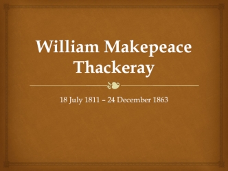 William Makepeace Thackeray