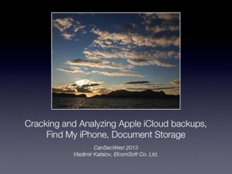 Cracking and Analyzing Apple iCloud