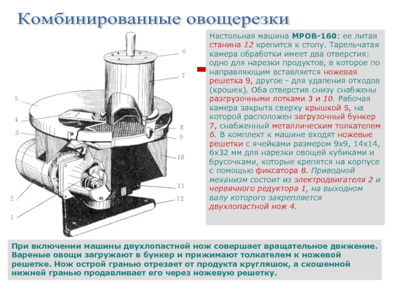 Овощерезательная машина мро 50 200 схема