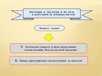 Индукция и аналогия и их роль в деятельности военных юристов