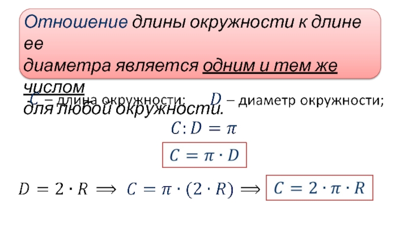 Отношение длины окружности к ее диаметру практическая