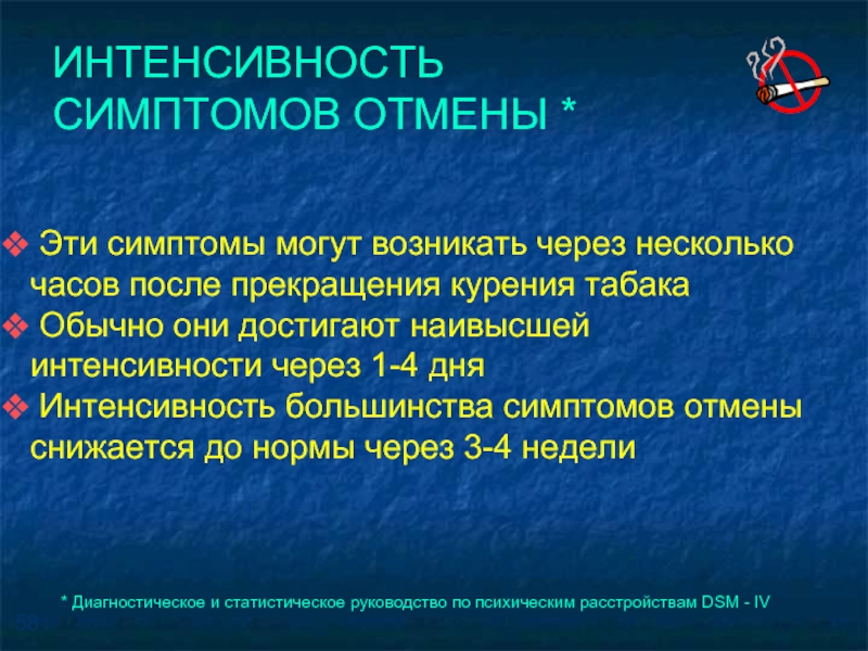 Интенсивный признаки. Симптомы интенсивности. Симптом отмены. Симптомы отмены курения. Единственный эффективный метод борьбы с табачной зависимостью-это.