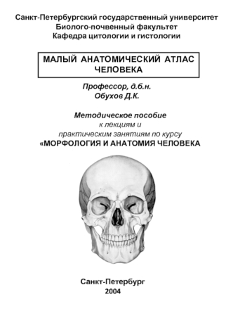 Методическое пособие к лекциям и практическим занятиям по курсу: Морфология и анатомия человека