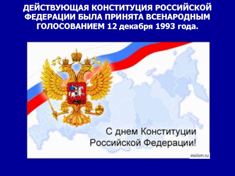 Принятие всенародным голосованием конституции российской федерации