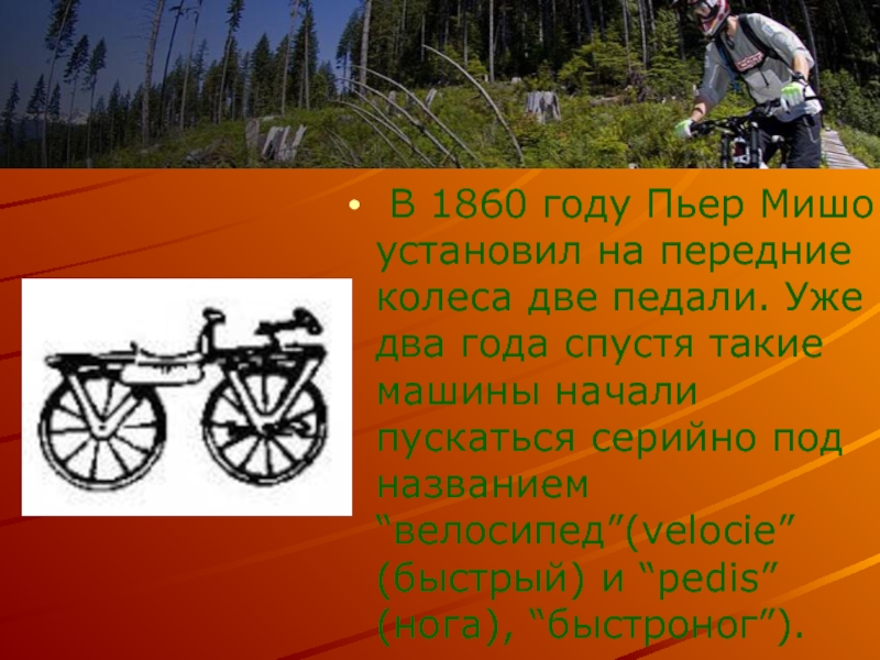 Реферат: История изобретения велосипеда