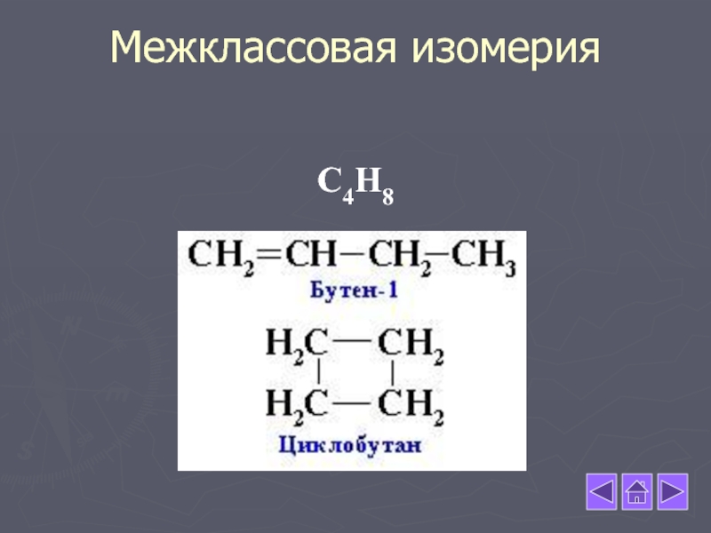C4h8 межклассовая изомерия. Межклассовая изомерия примеры