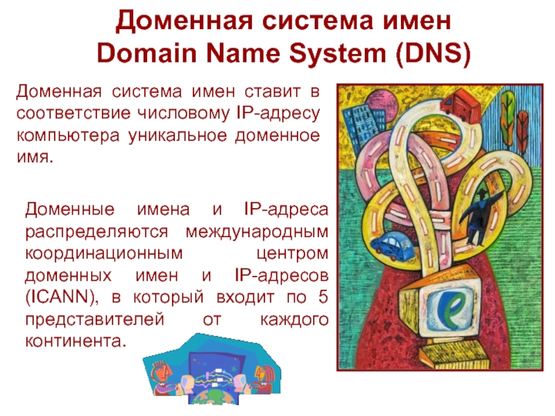Доменная система имен Domain Name System (DNS)Доменная система имен ставит в