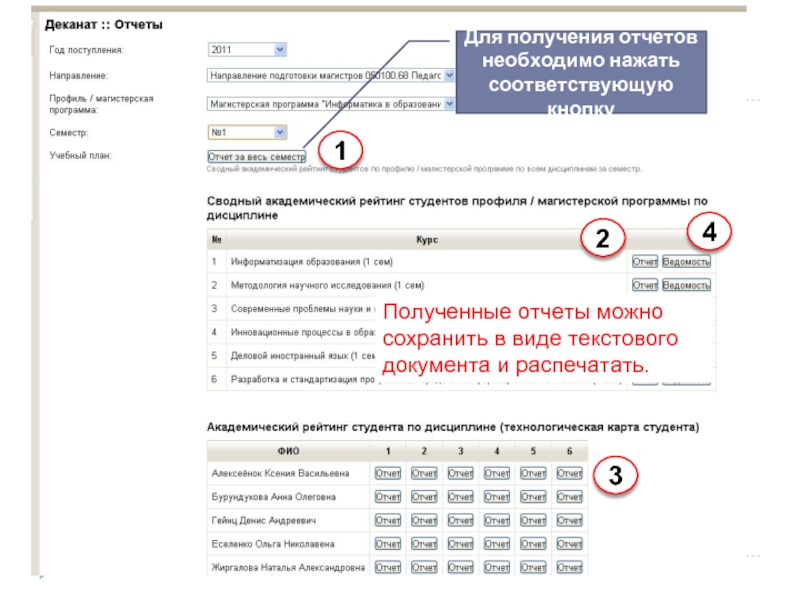 Нужно отчитаться. Документ о рейтинге студента.