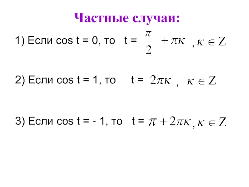 Cos t 2. Cos2t<0. Cos t = 0. Cos t = 1.