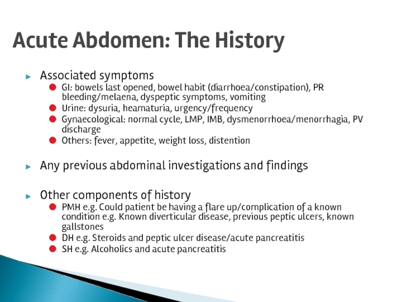 Acute abdomen and peritonitis