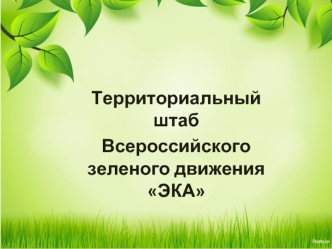 Территориальный штаб Всероссийского зеленого движения ЭКА