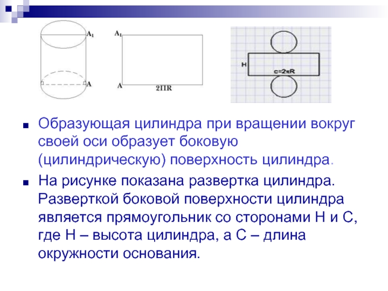 Боковая развертка цилиндра