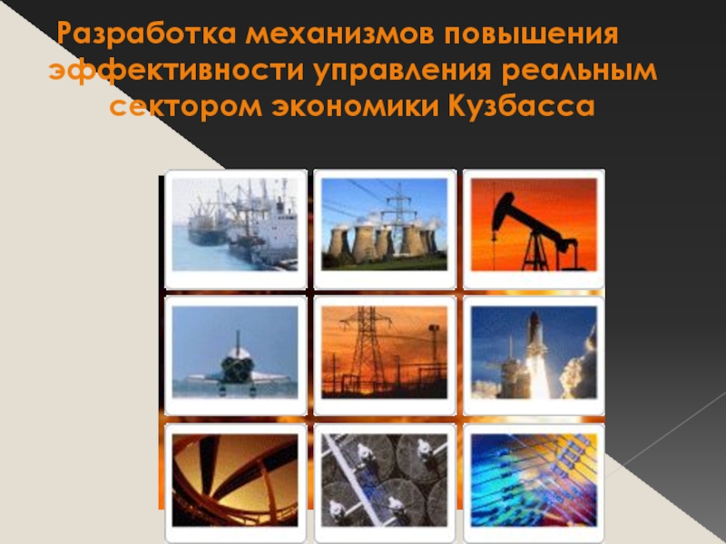 Разработка механизмов повышения эффективности управления реальным сектором экономики Кузбасса