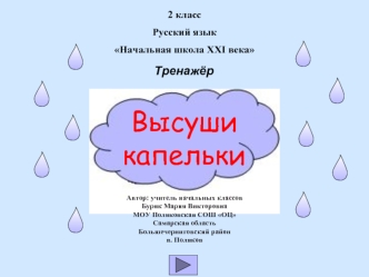 Высуши капельки