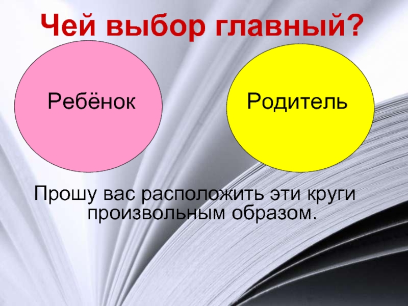 Основной выбор. Главный выбор. Чей это выбор. Решение род. Собрания «выбор профессии - основа жизненного успеха». Проблемная ситуация «чей это выбор?» Профессия.