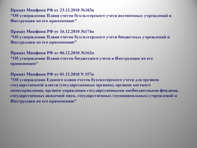 Изменения приказ 183н. Приказ 183н. Приказ Минфина автономное учреждение. Приказ 183н список. Приказ Минфина 157н.